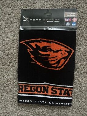 Team Effort Oregon State Beavers Face/Club Jacquard Towel Black Orange White